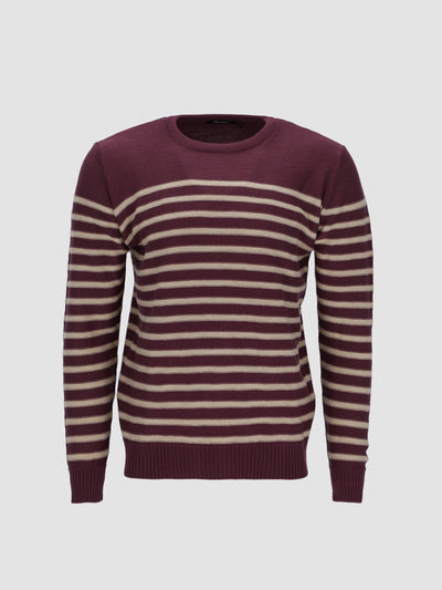 Men's Color-Block Striped Pullover