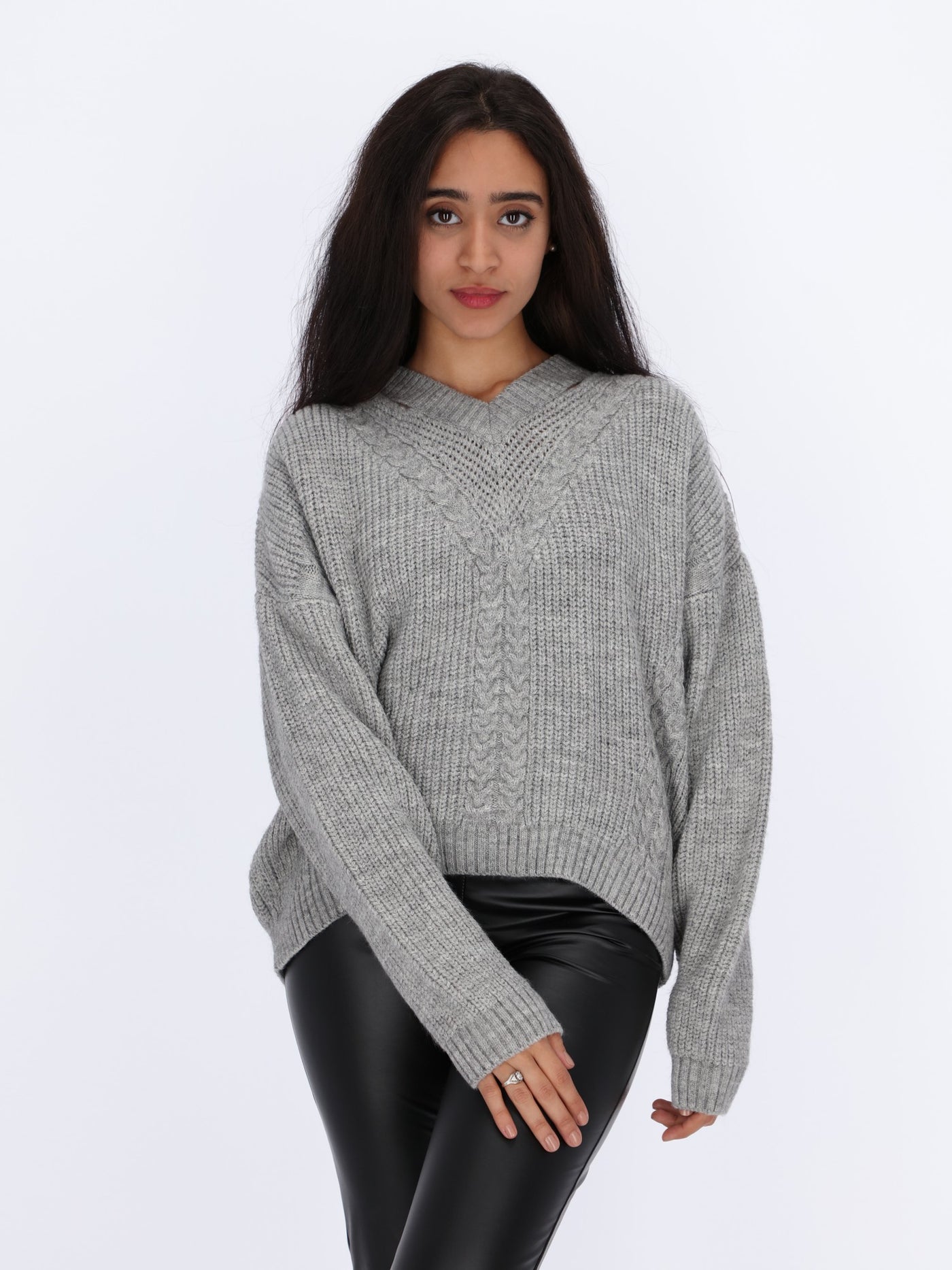 Front Detailed Knitted Pullover
