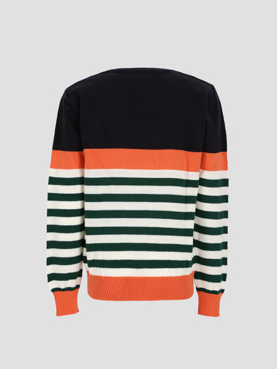Kids Boys Color-block Striped Sweater