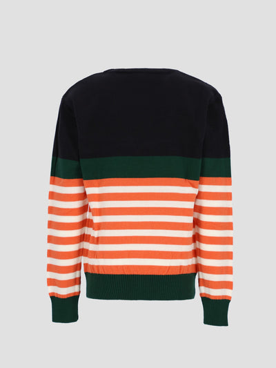 Kids Boys Color-block Striped Sweater