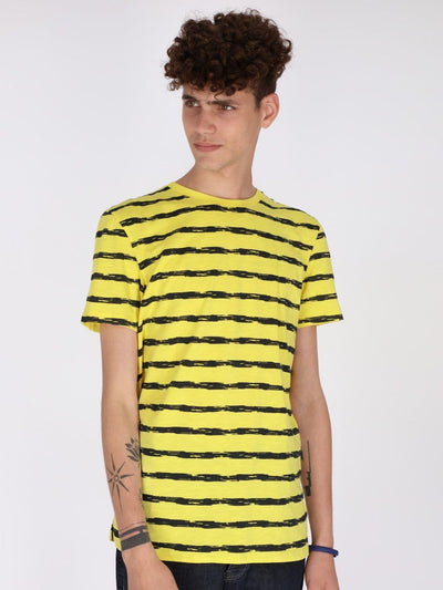 OR T-Shirts Yellow / S Inky Wide Striped T-Shirt
