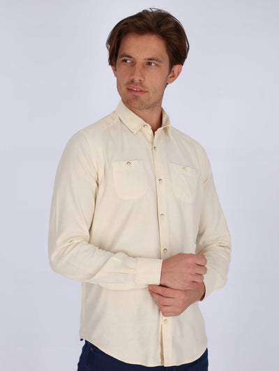 OR Shirts Beige / S Front Pockets Gabardine Shirt