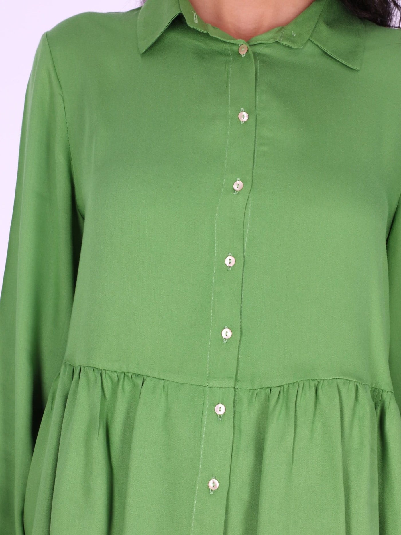 OR Tops & Blouses Army Green / S Elastic Blouse Long Sleeve