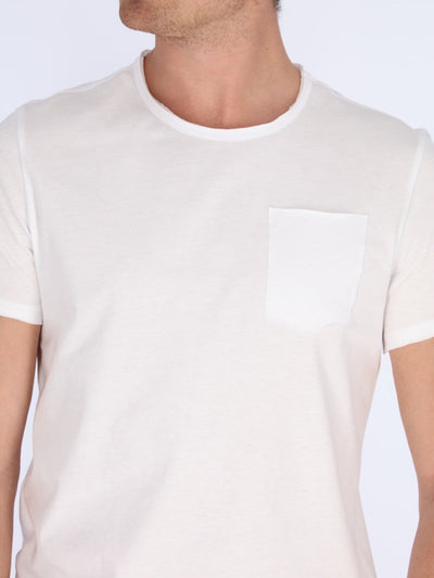 OR T-Shirts White / S Round Neck Chest Pocket T-Shirt