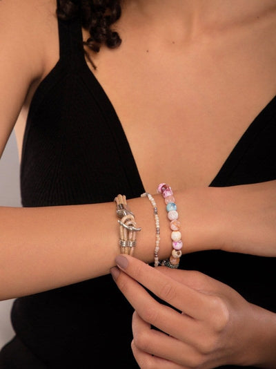 OR Jewellery Lotus - V69 / Os 3 Row Bracelet with Glams