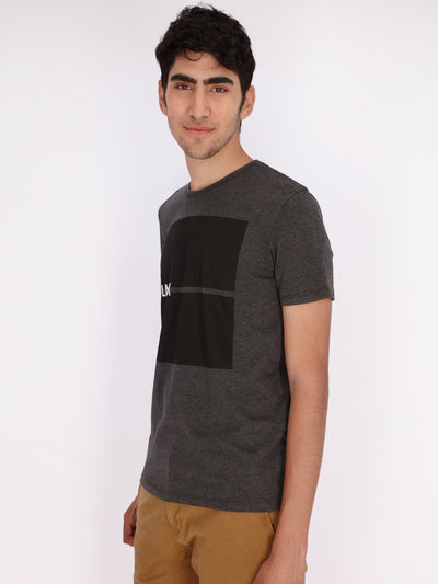 OR T-Shirts Front Print Casual T-Shirt with Crew Neck