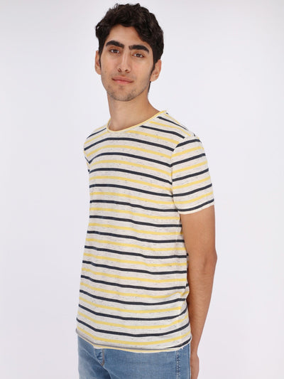 OR T-Shirts Contrasting Stripes Printed T-shirt