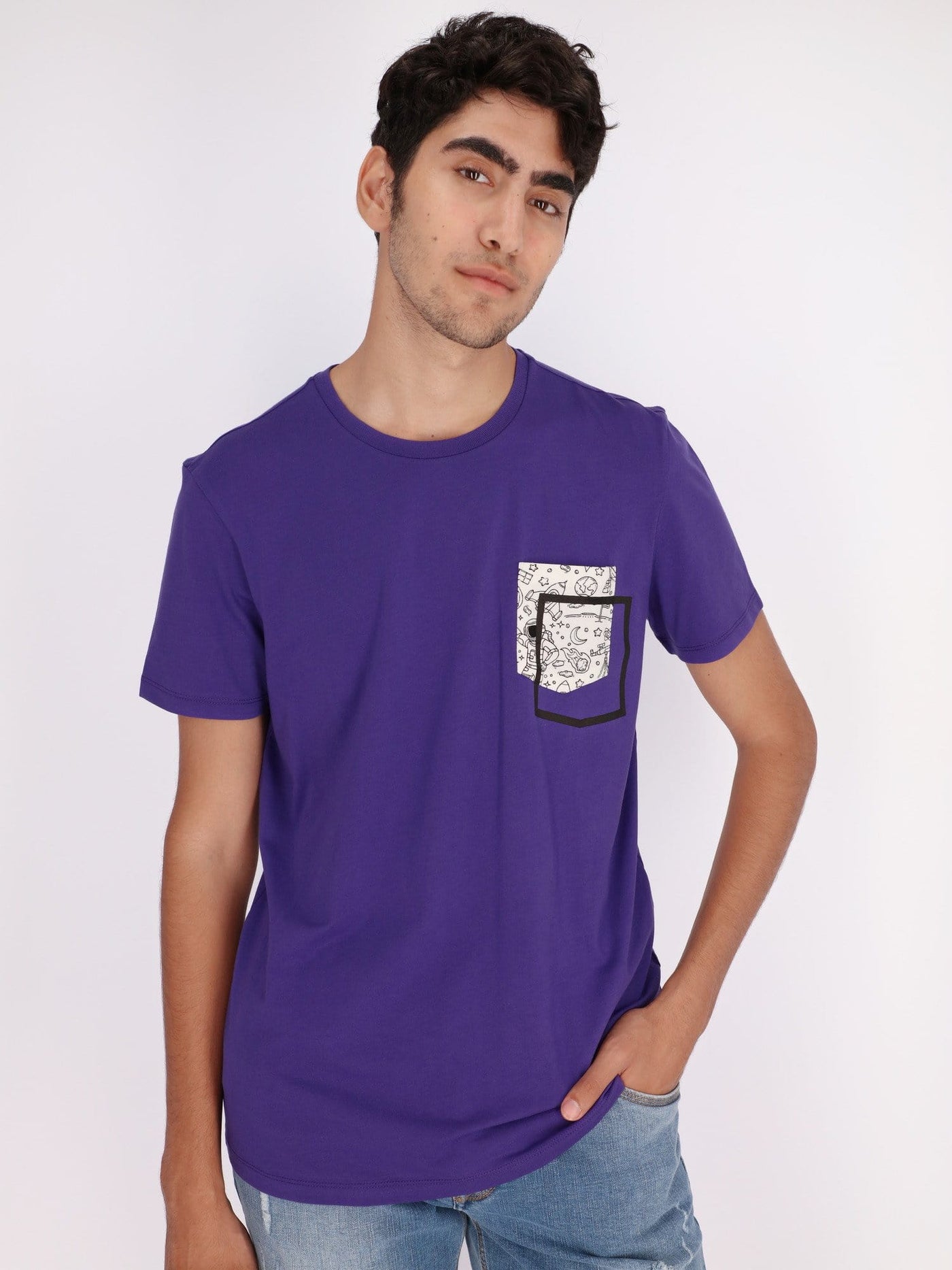 OR T-Shirts Short Sleeves T-shirt with Illusion Printed Pocket
