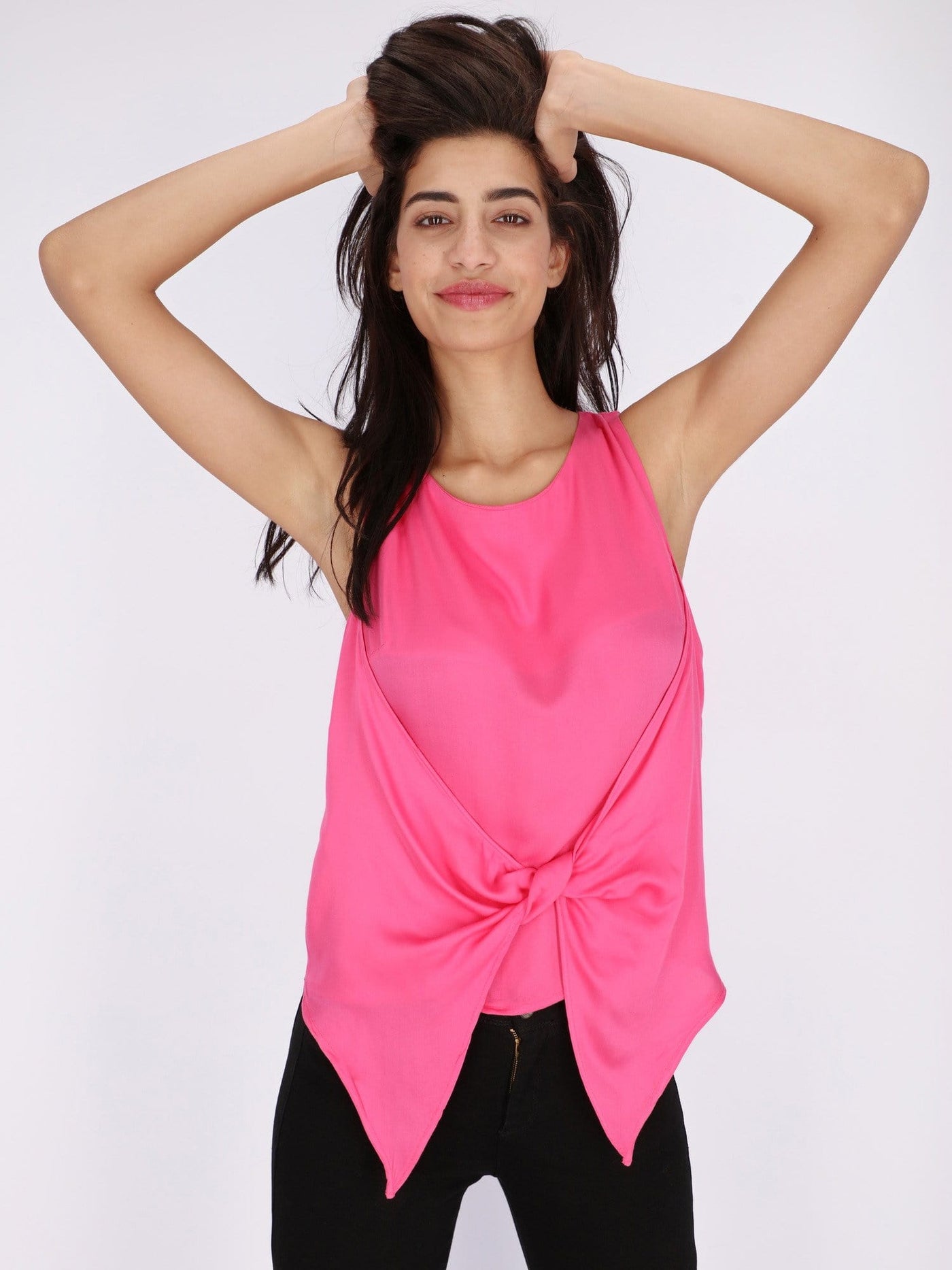 OR Tops & Blouses Fandango Pink / S Sleeveless Twisted Blouse