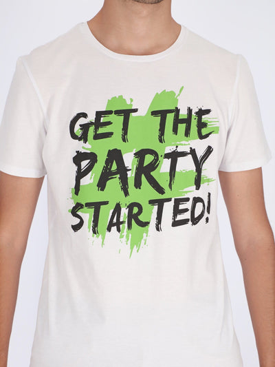 OR T-Shirts Green-V18 / S Get the Party Started Printed T-shirt