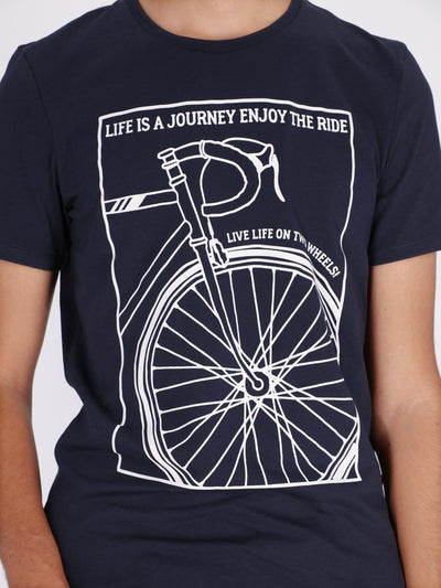 OR T-Shirts Front Print Cool Rider Short Sleeve T-Shirt