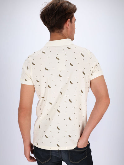 OR Polos Polo Shirt All Over Feather Print