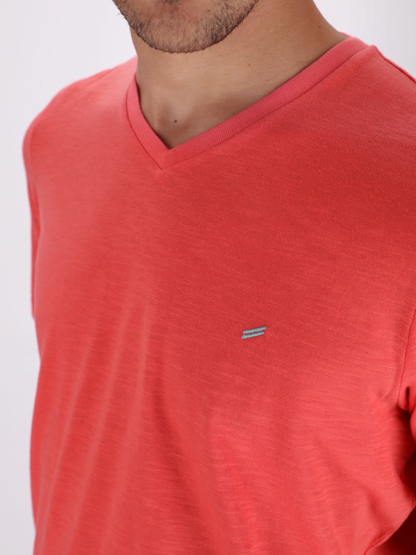 Daniel Hechter T-Shirts Watermelon / S Basic V-Neck Short Sleeve T-Shirt