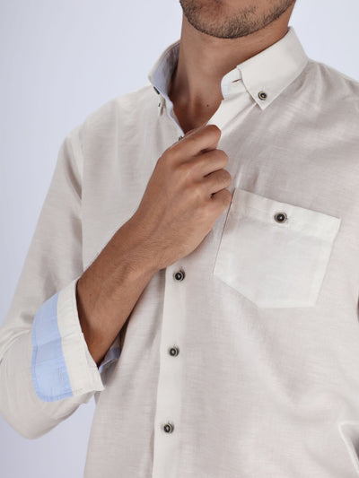 Daniel Hechter Shirts Pin Check Herringbone Long Sleeve Shirt