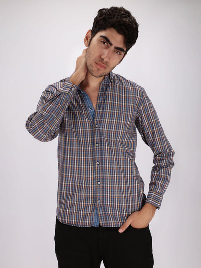 Daniel Hechter Shirts Blue / S Mini Checks Long Sleeve Shirt