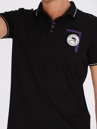 OR Polos BLACK / L Polo Shirt with Front Print