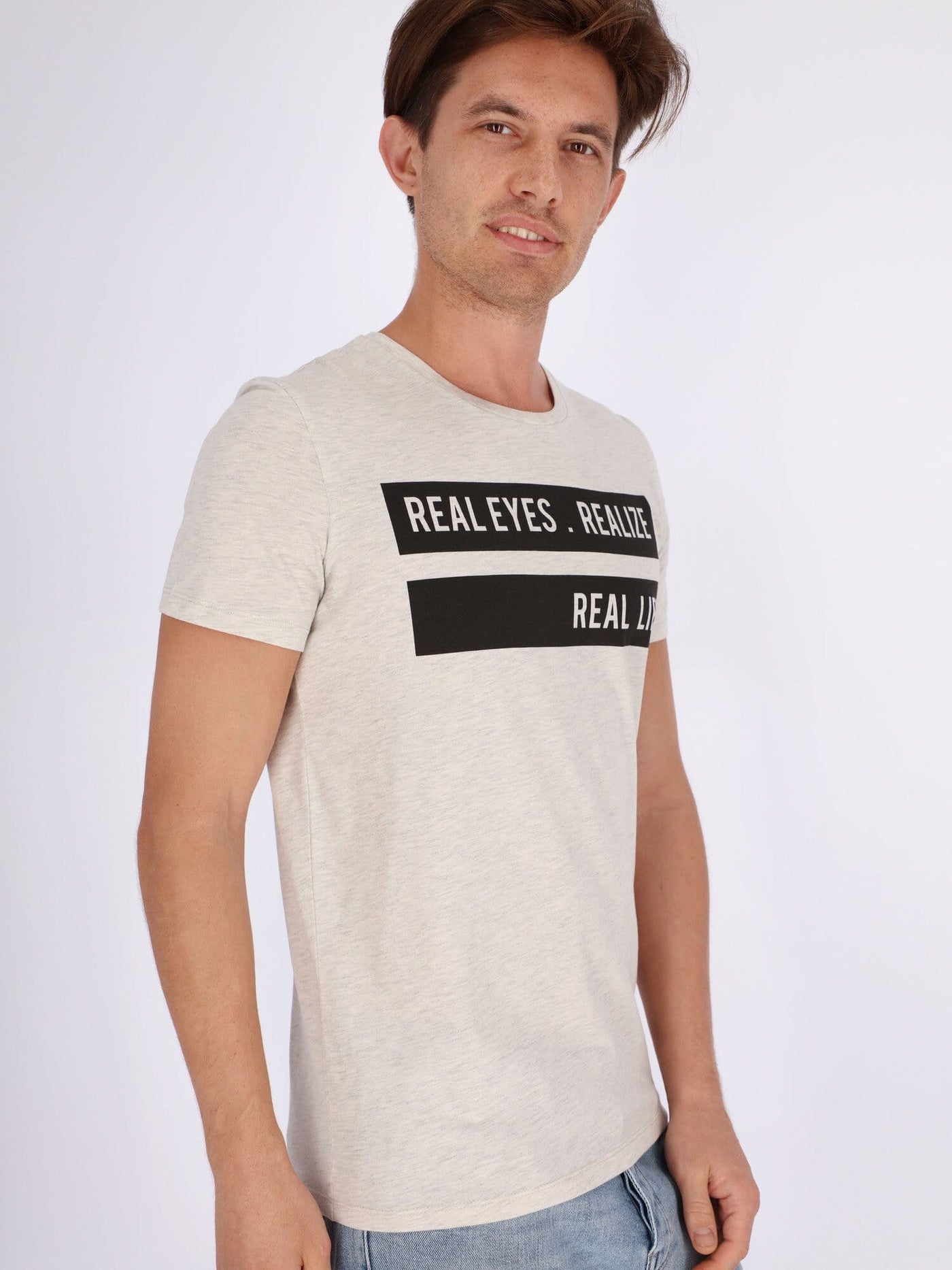 OR T-Shirts Front Text Print Short Sleeve Round Neck T-Shirt