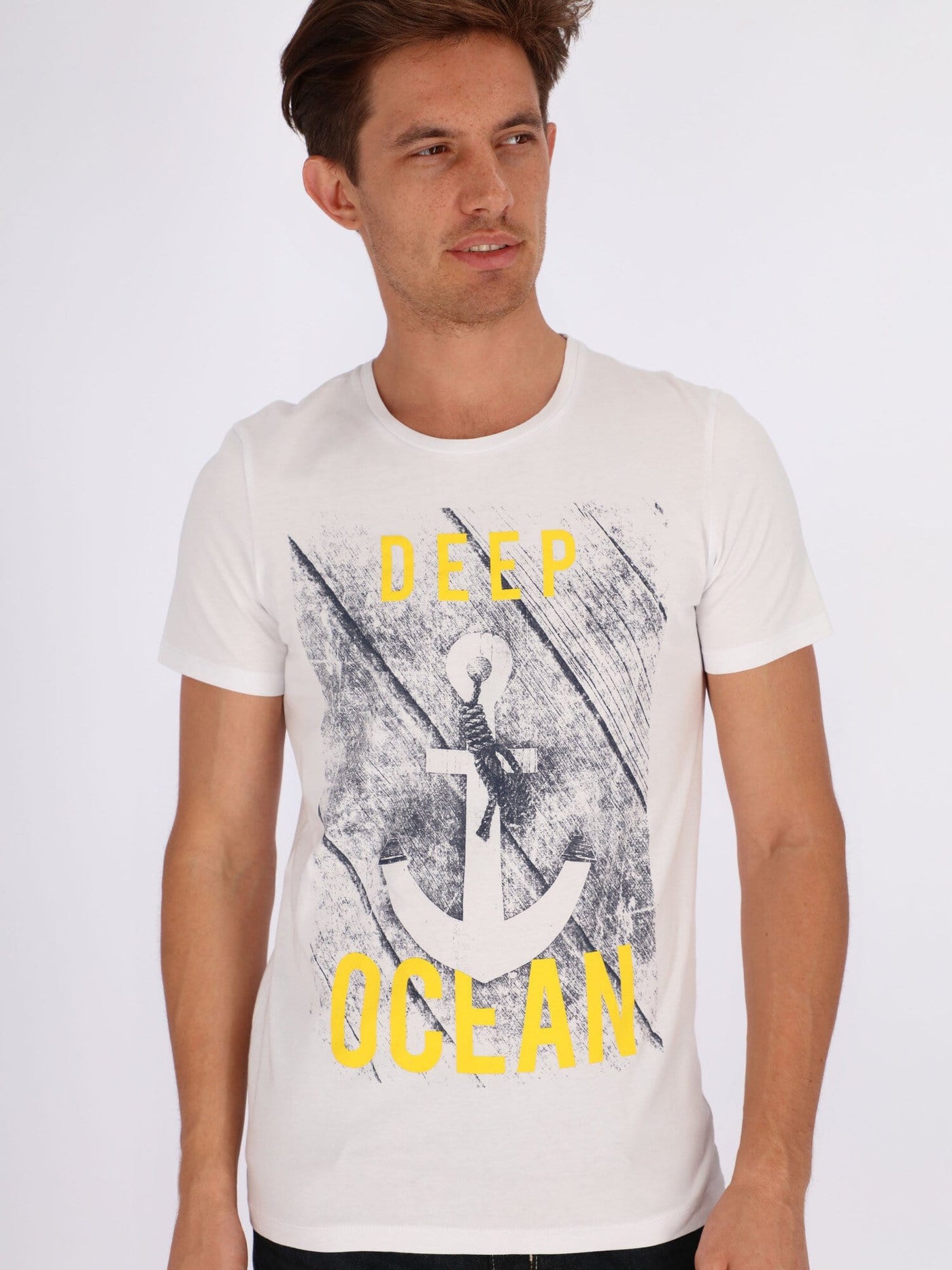 OR T-Shirts White / S Deep Ocean Front Print Short Sleeve T-Shirt