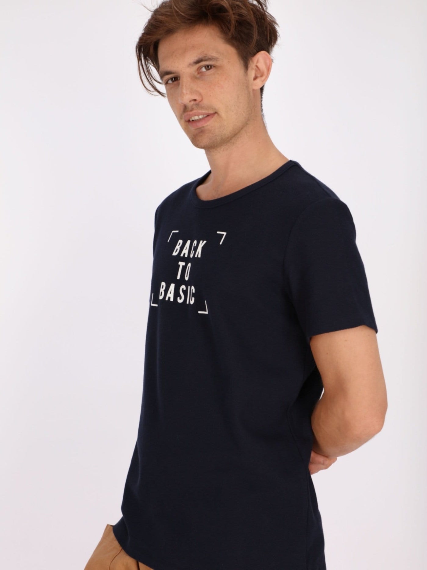 OR T-Shirts Front Text Print Back to Basic T-Shirt
