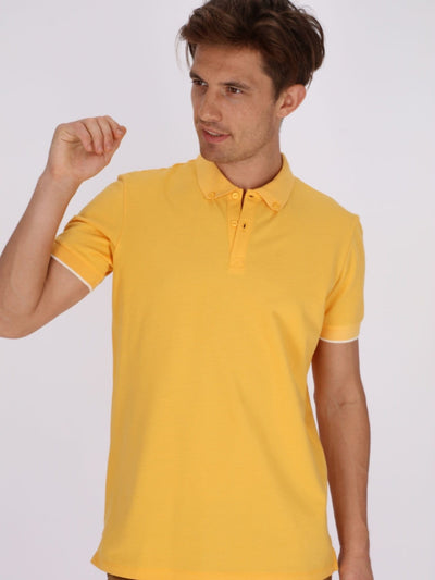 OR Polos Turned-Down Collar Button-Up Short Sleeve Polo Shirt