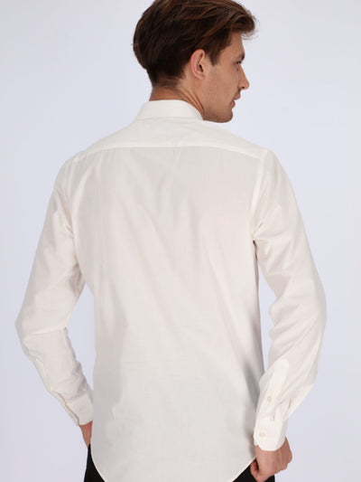 Daniel Hechter Shirts Off White / 39 Solid Classic Long Sleeve Shirt