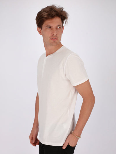 OR T-Shirts Short Sleeve Round Henley T-Shirt