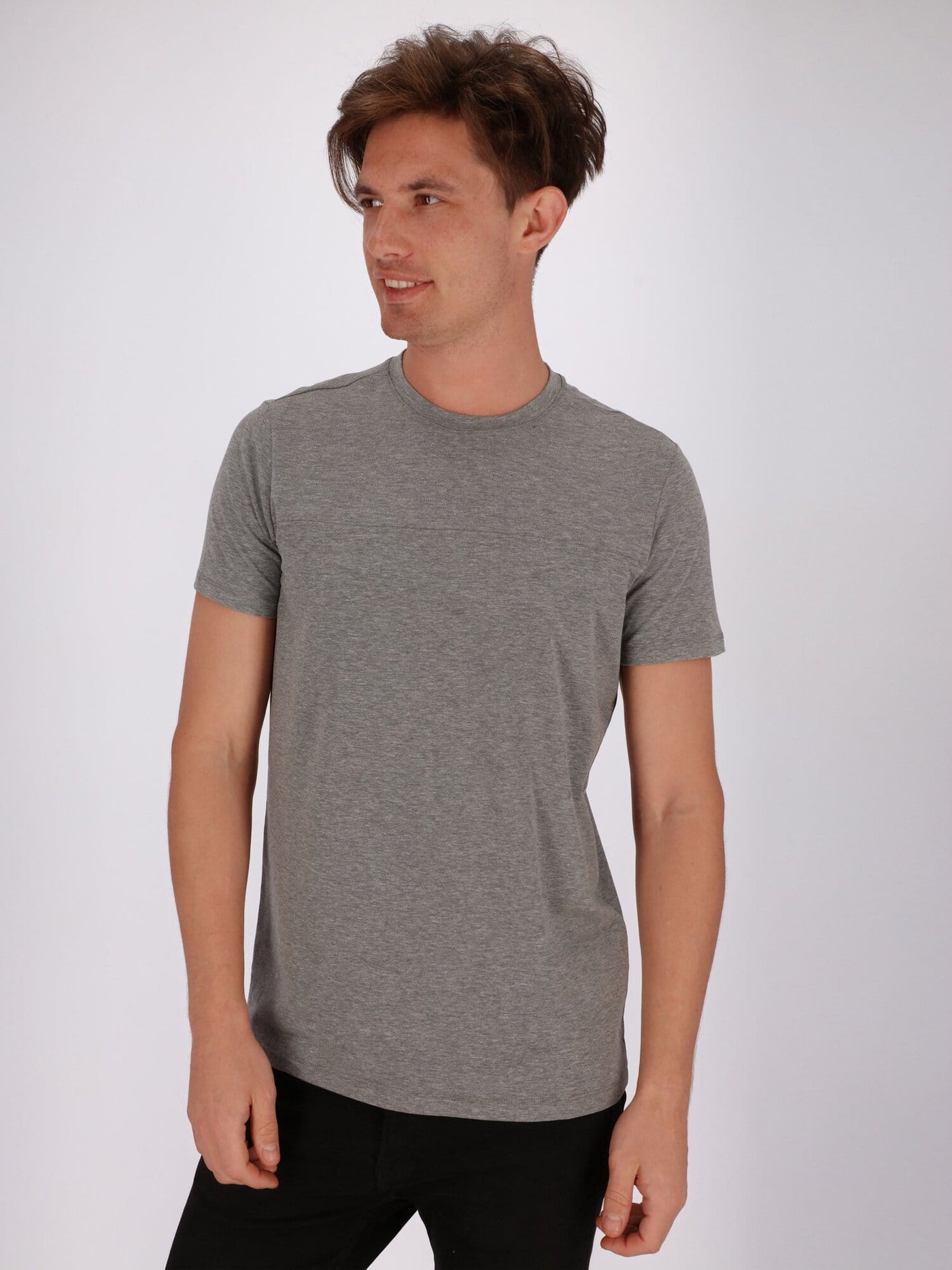 OR T-Shirts Heather Grey / S Basic T-shirt with Front-line Crosswise