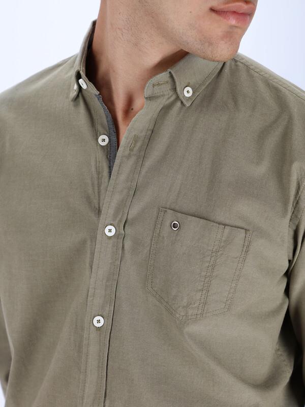 OR Shirts Mustard-V15 / M Chambray Shirt with Long Sleeves
