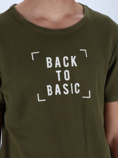 OR T-Shirts Front Text Print Back to Basic T-Shirt