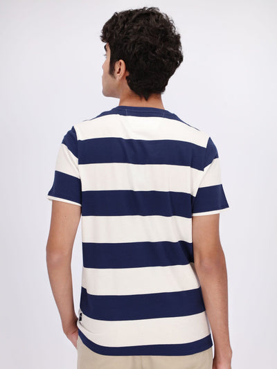 Daniel Hechter T-Shirts Horizontal Stripes Bold Lines T-Shirt