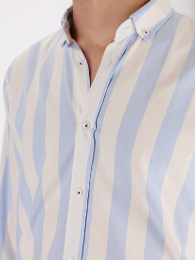 OR Shirts Navy / S Casual Striped Shirt