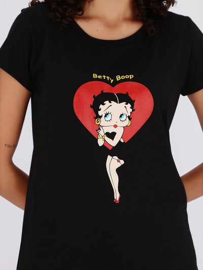 OR Tops & Blouses BLACK / S Betty Boop Printed T-shirt