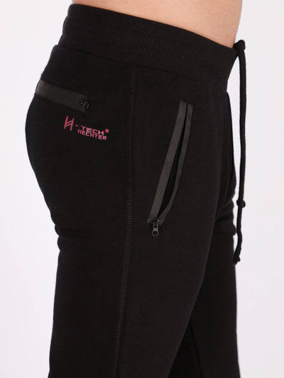 Daniel Hechter Pants & Shorts Black / S Cuffed Hem Side Zipped Pocket Sweatpants
