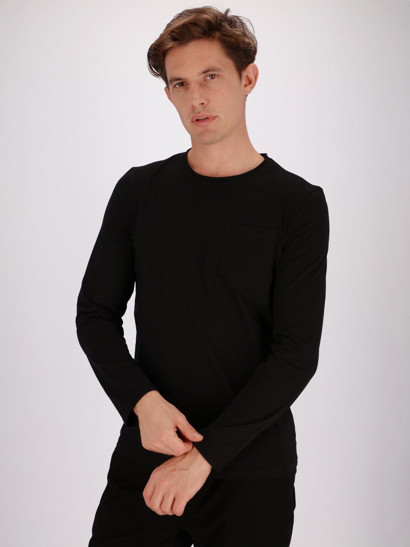 OR T-Shirts Black / S Chest Pocket Round Neck T-Shirt