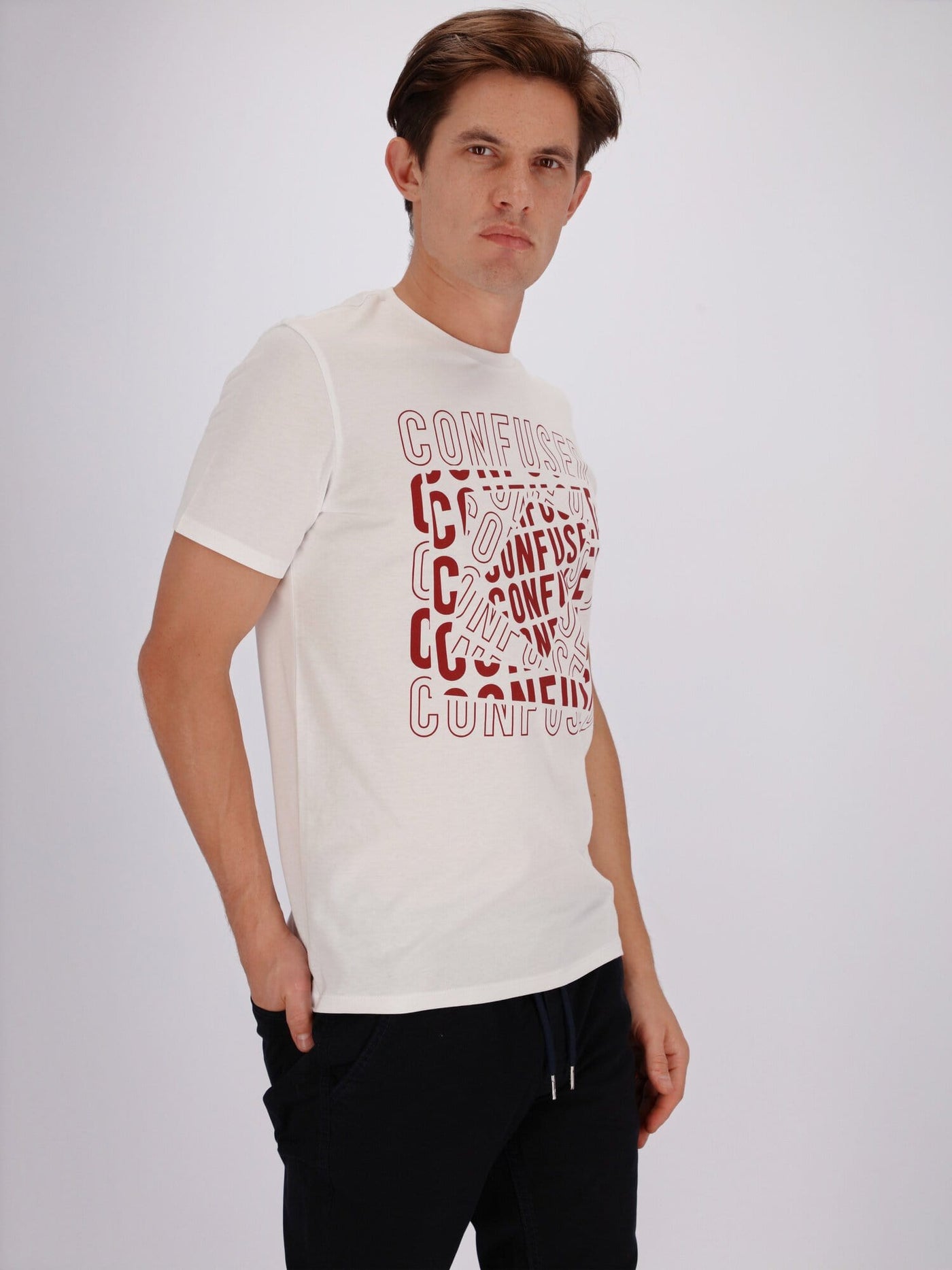 OR T-Shirts Confused Front Print T-Shirt