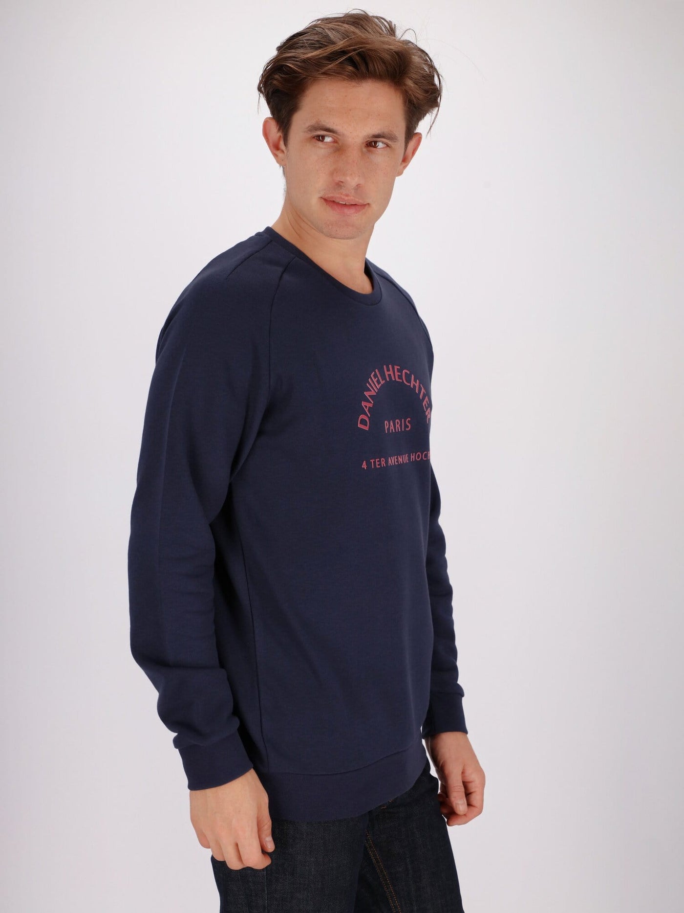 Daniel Hechter Sweatshirts & Hoodies Rubber Front Print Melton Sweatshirt