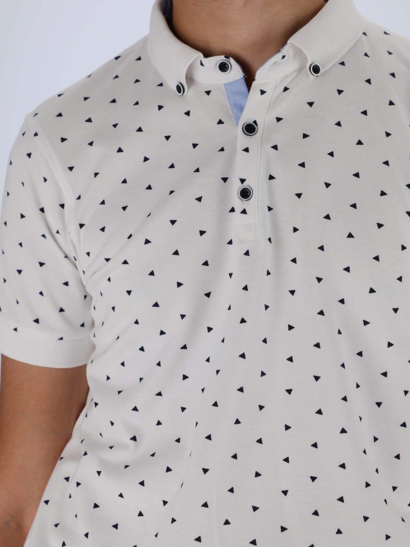 OR Polos All-Over Print Turned-Down Collar Short Sleeve Polo Shirt