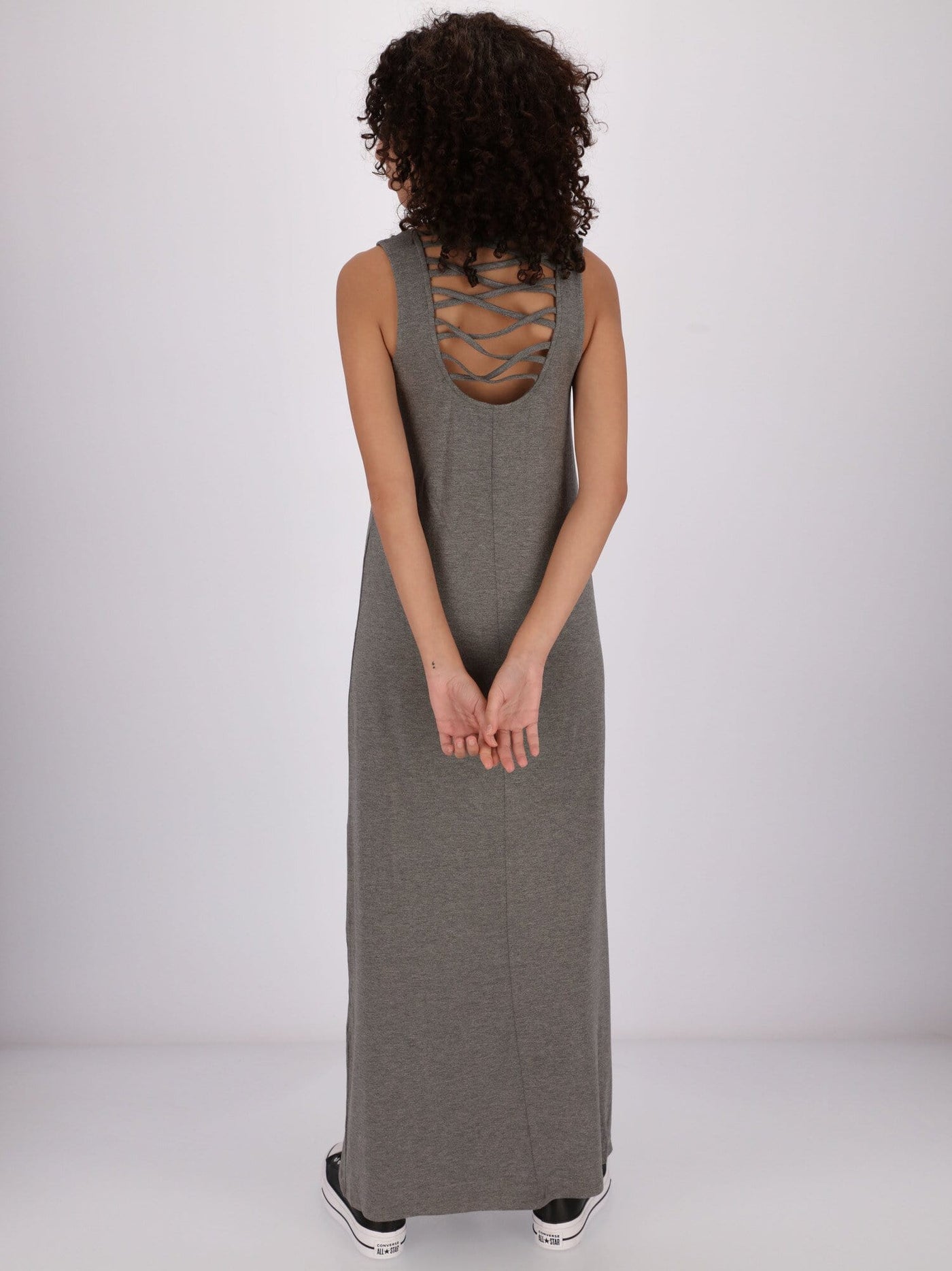 OR Dresses & Jumpsuits Grey / S Strappy Back Maxi Dress