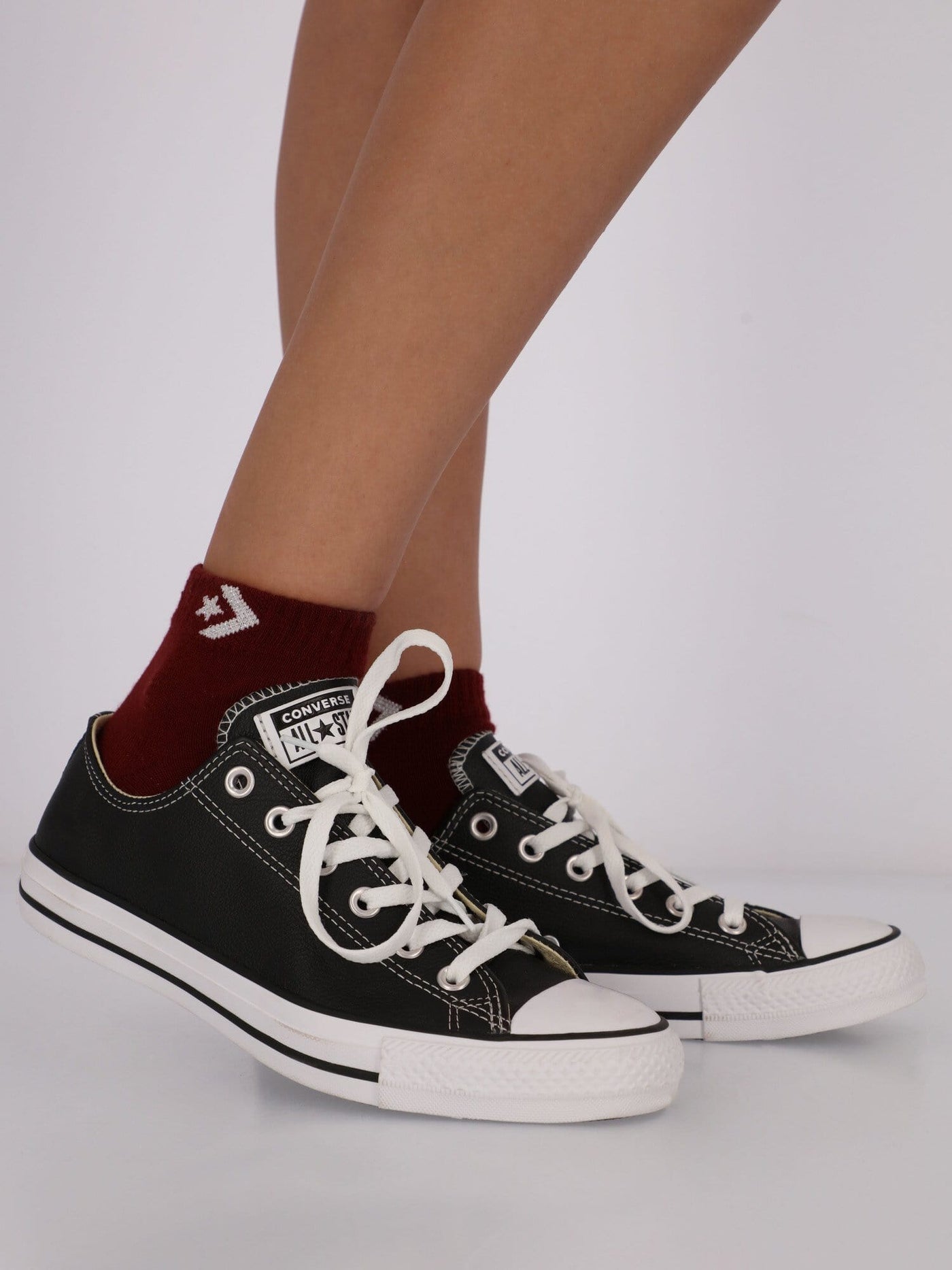 Converse Sneakers BLACK / 36 Chuck Taylor All Star Leather Low Top Women Sneakers