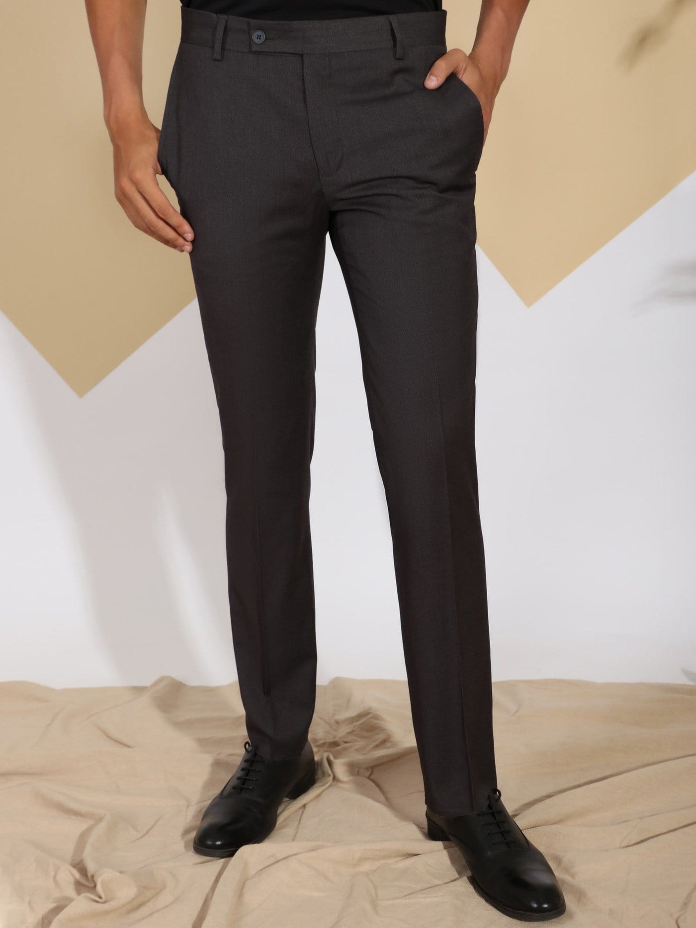 Daniel Hechter Pants & Shorts Grey / 46 City Tux Pants with Tailored Fit Cut