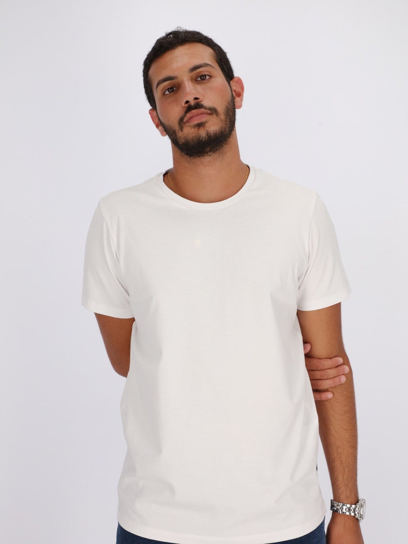 Daniel Hechter T-Shirts White / 3XL Basic T-shirt with Round Neck