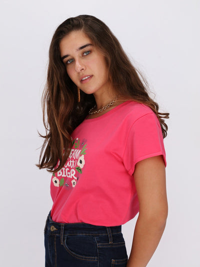 OR Tops & Blouses T-shirt with Dream a Little Bigger Print
