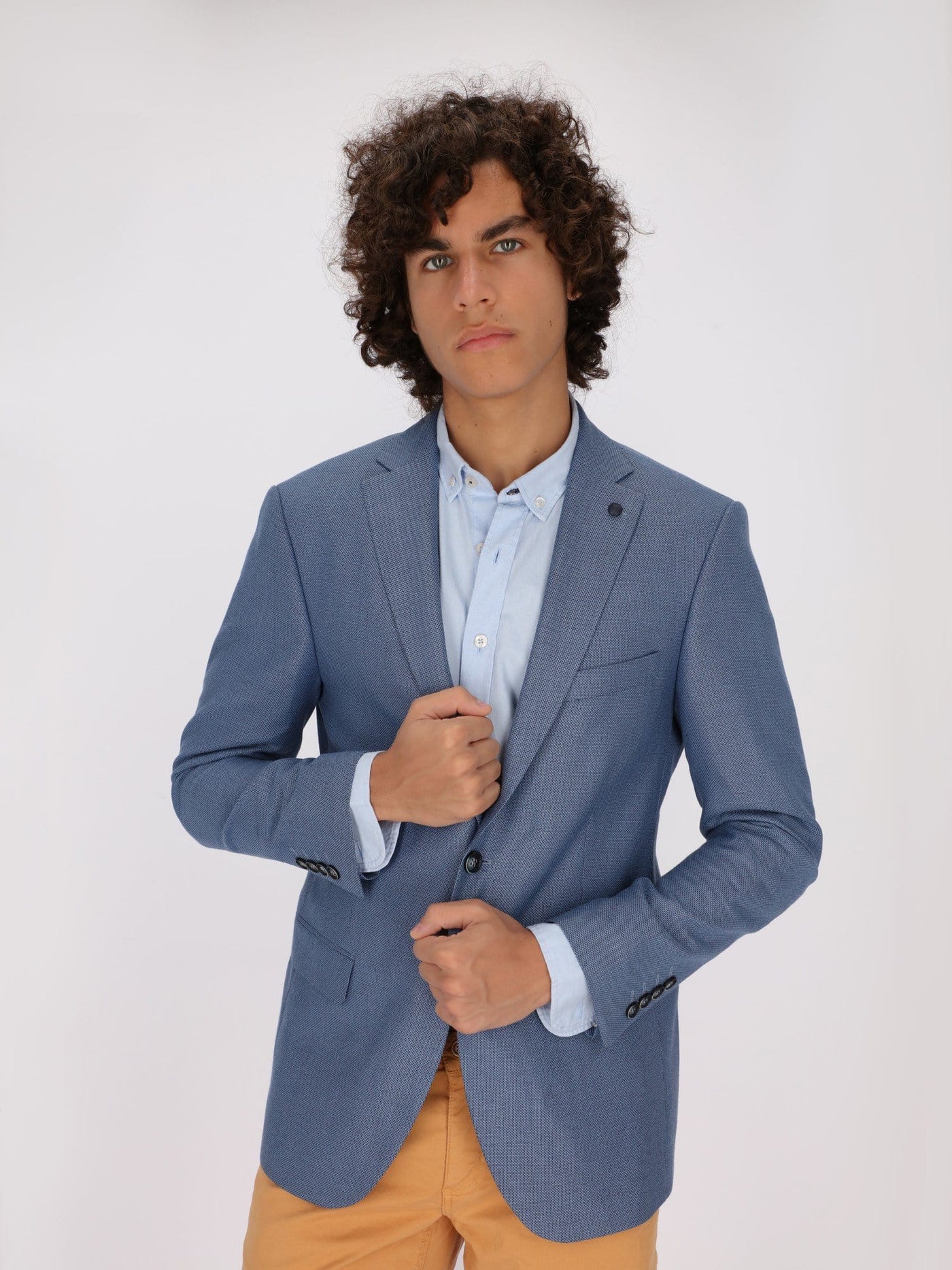 Daniel Hechter Suits & Blazers Electric Blue / 46 Textured Turkey Jacquard Blazer