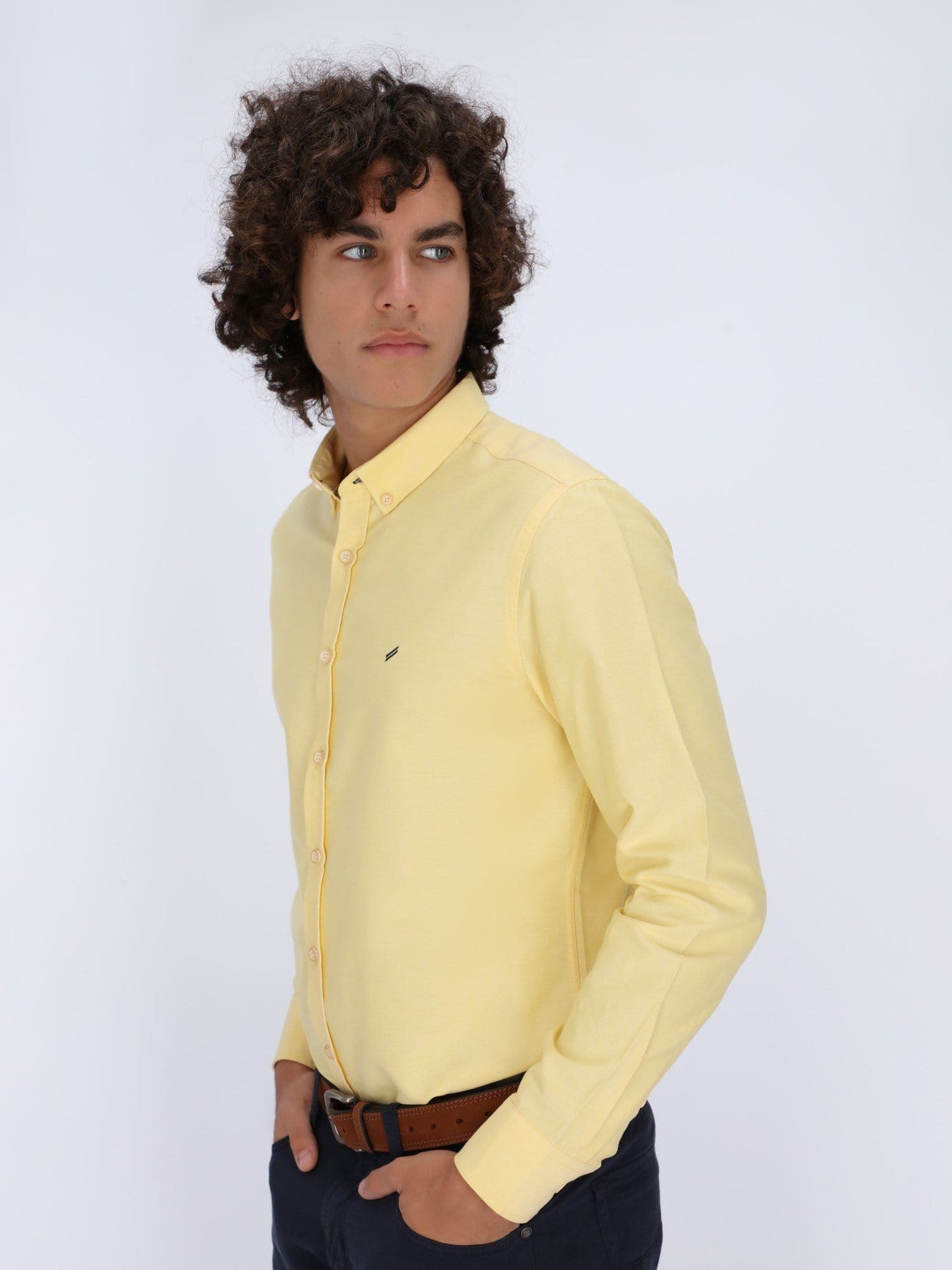 Daniel Hechter Shirts Plain Long Sleeve Oxford Shirt