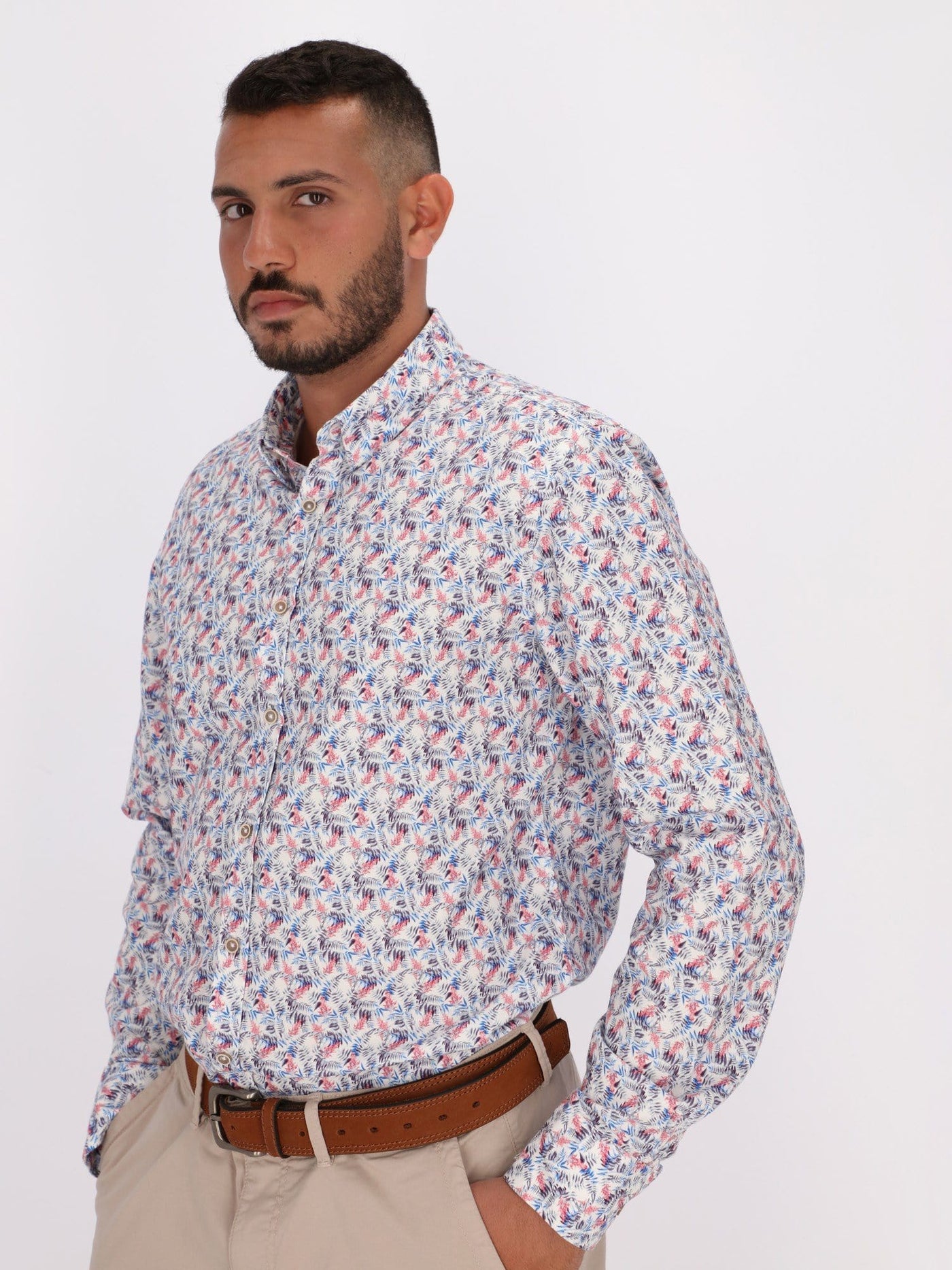 Daniel Hechter Shirts All Over Colorful Small Floral Printed Shirt