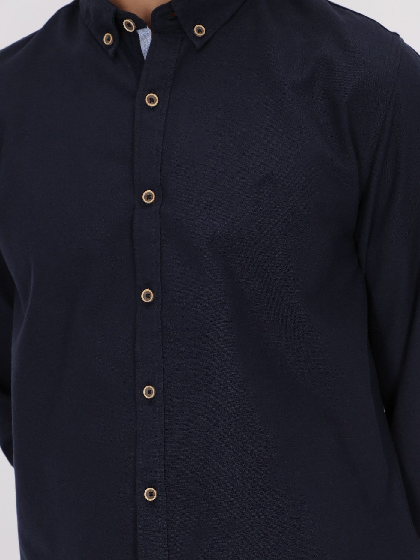 Daniel Hechter Shirts Navy / 3XL Basic Shirt with Long Sleeves