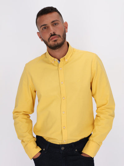 Daniel Hechter Shirts Yellow / L Basic Shirt with Long Sleeves