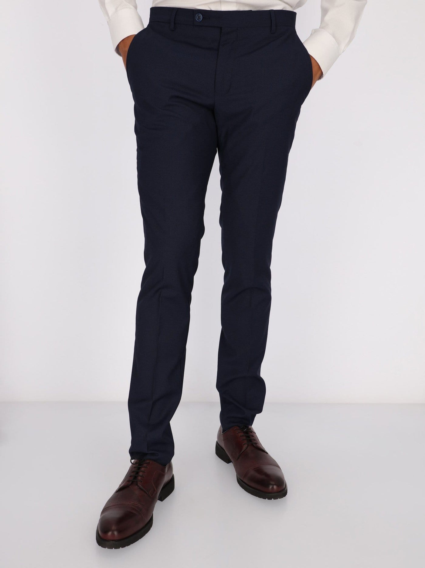 Daniel Hechter Pants & Shorts Dusty Blue / 46 Jacquard Tweed Suit Pants