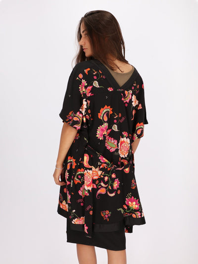 OR Jackets & Cardigans Floral Kimono with Butterfly Sleeve