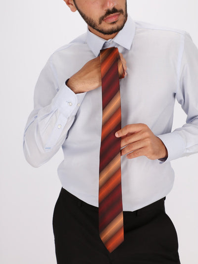 Daniel Hechter Other Accessories Black / Os Slim Necktie with Diagonal Stripes